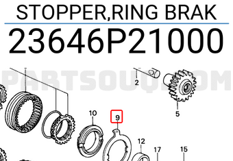Honda 23646P21000 STOPPER,RING BRAK