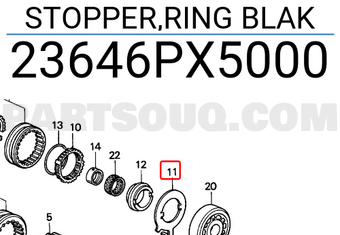 Honda 23646PX5000 STOPPER,RING BLAK