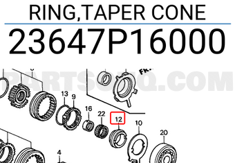 Honda 23647P16000 RING,TAPER CONE