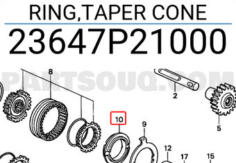 Honda 23647P21000 RING,TAPER CONE