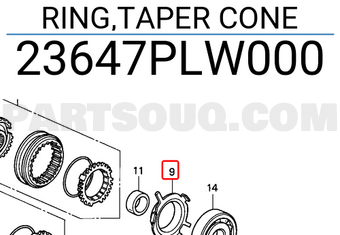 Honda 23647PLW000 RING,TAPER CONE