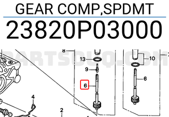 Honda 23820P03000 GEAR COMP,SPDMT