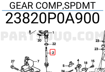 Honda 23820P0A900 GEAR COMP,SPDMT