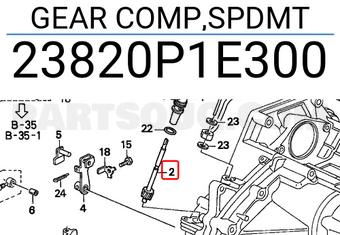 Honda 23820P1E300 GEAR COMP,SPDMT