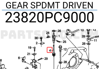 Honda 23820PC9000 GEAR SPDMT DRIVEN