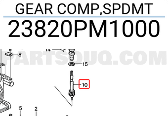 Honda 23820PM1000 GEAR COMP,SPDMT