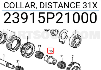 Honda 23915P21000 COLLAR, DISTANCE 31X