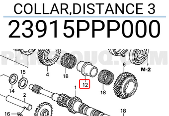 Honda 23915PPP000 COLLAR,DISTANCE 3
