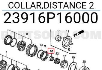 Honda 23916P16000 COLLAR,DISTANCE 2