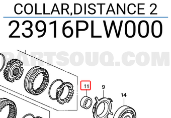 Honda 23916PLW000 COLLAR,DISTANCE 2