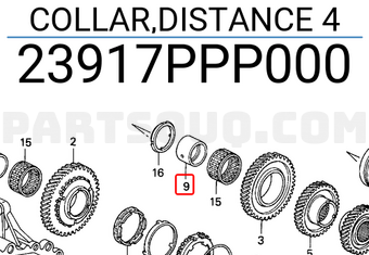 Honda 23917PPP000 COLLAR,DISTANCE 4