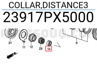 Honda 23917PX5000 COLLAR,DISTANCE3