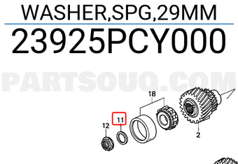 Honda 23925PCY000 WASHER,SPG,29MM
