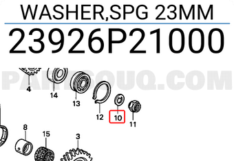 Honda 23926P21000 WASHER,SPG 23MM