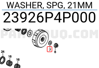 Honda 23926P4P000 WASHER, SPG, 21MM