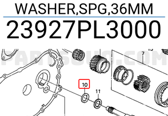 Honda 23927PL3000 WASHER,SPG,36MM