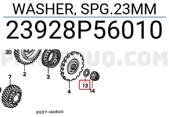 Honda 23928P56010 WASHER, SPG.23MM