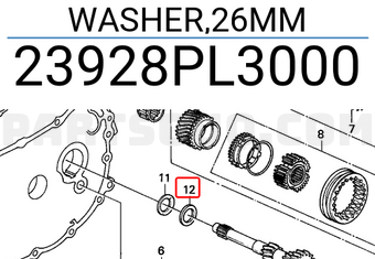 Honda 23928PL3000 WASHER,26MM