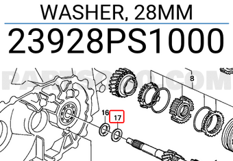 Honda 23928PS1000 WASHER, 28MM