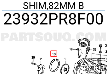 Honda 23932PR8F00 SHIM,82MM B