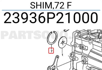 Honda 23936P21000 SHIM,72 F