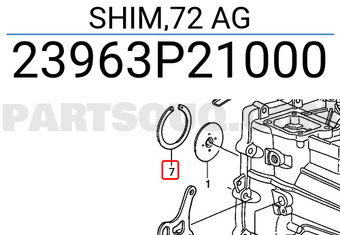 Honda 23963P21000 SHIM,72 AG