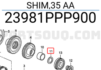 Honda 23981PPP900 SHIM,35 AA