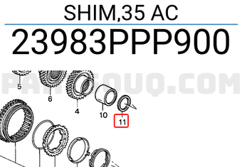 Honda 23983PPP900 SHIM,35 AC