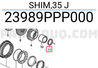 Honda 23989PPP000 SHIM,35 J