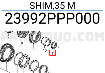 Honda 23992PPP000 SHIM,35 M