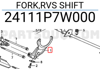 Honda 24111P7W000 FORK,RVS SHIFT