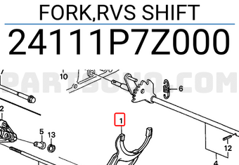 Honda 24111P7Z000 FORK,RVS SHIFT