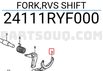 Honda 24111RYF000 FORK,RVS SHIFT