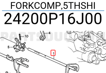 Honda 24200P16J00 FORKCOMP,5THSHI