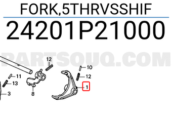 Honda 24201P21000 FORK,5THRVSSHIF