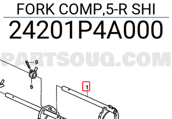Honda 24201P4A000 FORK COMP,5-R SHI