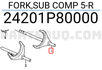 Honda 24201P80000 FORK,SUB COMP 5-R
