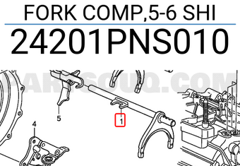 Honda 24201PNS010 FORK COMP,5-6 SHI