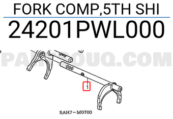 Honda 24201PWL000 FORK COMP,5TH SHI