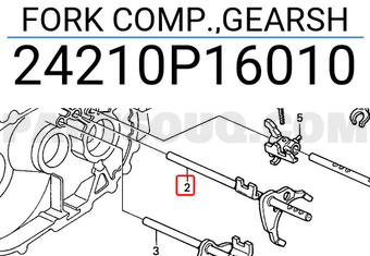 Honda 24210P16010 FORK COMP.,GEARSH