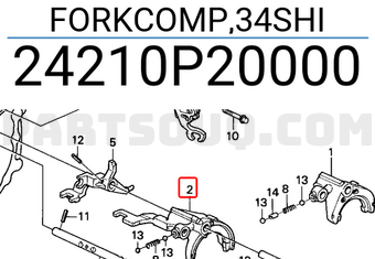 Honda 24210P20000 FORKCOMP,34SHI