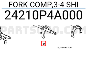 Honda 24210P4A000 FORK COMP,3-4 SHI