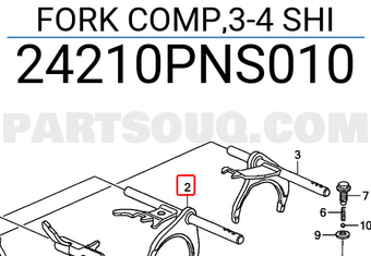 Honda 24210PNS010 FORK COMP,3-4 SHI