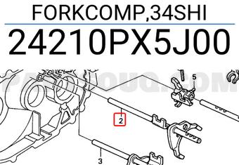 Honda 24210PX5J00 FORKCOMP,34SHI