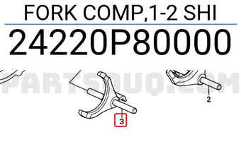 Honda 24220P80000 FORK COMP,1-2 SHI