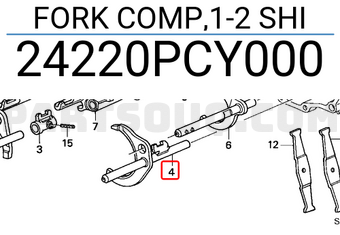 Honda 24220PCY000 FORK COMP,1-2 SHI
