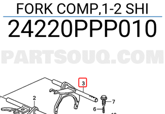 Honda 24220PPP010 FORK COMP,1-2 SHI