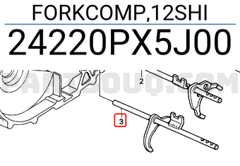 Honda 24220PX5J00 FORKCOMP,12SHI