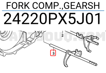 Honda 24220PX5J01 FORK COMP.,GEARSH