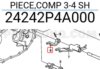 Honda 24242P4A000 PIECE,COMP 3-4 SH
